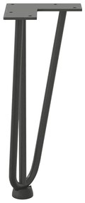 Pernas de grampo para mesa de centro 4 peças antracite 30 cm aço maciç