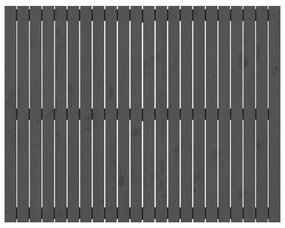 Cabeceira de parede 140x3x110 cm madeira de pinho maciça cinza