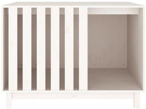 Casota para cães 100x70x72 cm madeira de pinho maciça branco