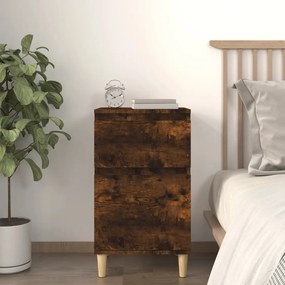 vidaXL Mesa de cabeceira 40x35x70 cm cor carvalho fumado