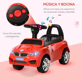 HOMCOM Carro Andador para Crianças de 18-36 Meses com Faróis Música Bu