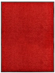 Tapete de porta lavável 90x120 cm vermelho