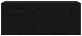 Armário parede p/ casa banho 100x25x40 cm deriv. madeira preto