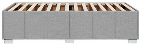 Estrutura de cama sem colchão 100x200 cm tecido cinzento-claro