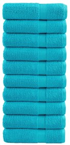Toalhas de banho premium SOLUND 10pcs 70x140cm 600gsm turquesa