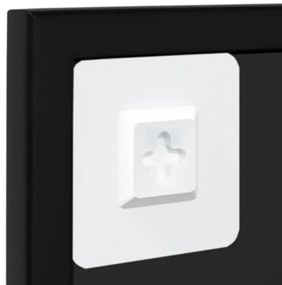 Espelhos de parede 4 pcs 100x60 cm metal preto