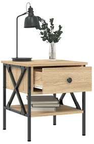 Mesa de cabeceira 40x42x45 cm derivados madeira carvalho sonoma