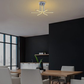 Candeeiro de Teto Leddaisy – Cinza – 55 x 25 x 55 cm
