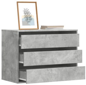 vidaXL Cómoda 80x41x58 cm derivados de madeira cinzento cimento