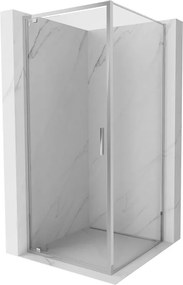 Mexen Exo cabine de duche de abrir 75 x 75 cm, transparente, cromada - 8181-075-075-01-00