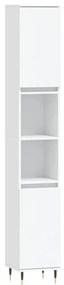 3 pcs conjunto móveis casa de banho madeira processada branco
