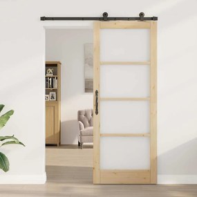 Porta Deslizante vidaXL com Conjunto de Ferragens 'ORKDAL'83x211 cm