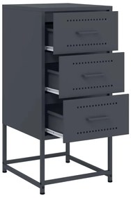 Mesa de cabeceira 36x39x78 cm aço antracite