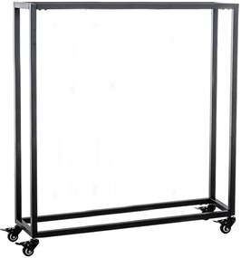 Suporte para lenha Hetta 25 x 80 x 100 cm Preto
