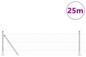 Cerca Euro com 13 Postes Flangeados 0.4x25 m de Aço Galvanizado