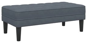 Banco Cinza Escuro 113 cm Veludo