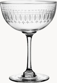 Taças de champanhe em cristal artesanal Ovals, conjunto de 2