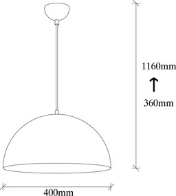 Chandelier Berceste – Preto – 40 x 40 cm