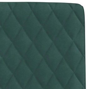 Cadeiras de jantar 6 pcs veludo verde-escuro
