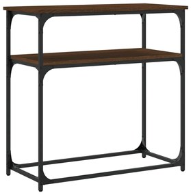 Mesa consola 75x35,5x75 cm derivados madeira carvalho castanho