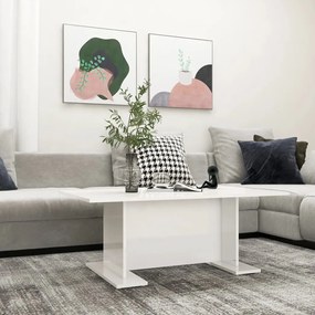vidaXL Mesa de centro derivados de madeira branco brilhante