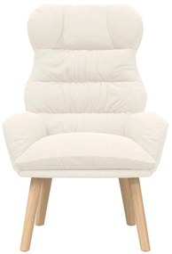 Poltrona Relaxante vidaXL Creme em Tecido Parecido com Lã