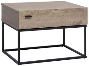 Mesa de cabeceira com 1 gaveta em madeira escura CAIRO Beliani