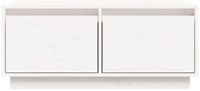 Mesa de centro 80x50x35 cm madeira de pinho maciça branco