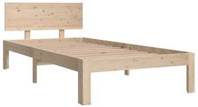 Estrutura de cama solteiro 90x190 cm madeira maciça