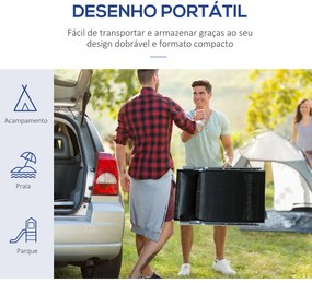 Espreguiçadeira Dobrável de Jardim com Encosto Ajustável em 7 Posições