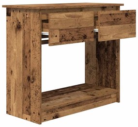 Mesa consola com gavetas 85,5x38,5x74,5 cm madeira velha