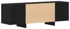 Móvel para TV vidaXL Preto Carvalho 120x30x40,5 cm Madeira engenheirad