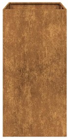 Floreira enferrujada 40x80x80 cm aço resistente