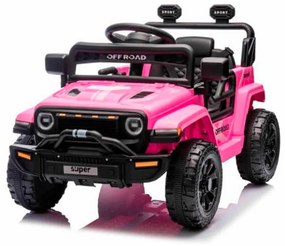 Jipe elétrico para crianças OFFROAD NEW, bateria de lítio, chassis alto, banco largo, suspensão nas rodas traseiras, controlo remoto de 2,4 GHz, leito