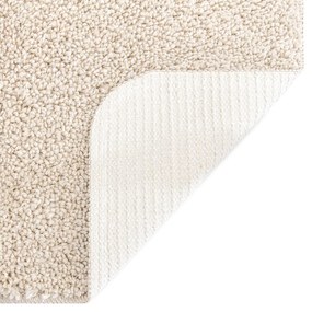 Tapete shaggy de alto pelo creme 160x160 cm PP