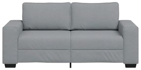 Sofá de 2 lugares em tecido 140 cm cinzento-claro