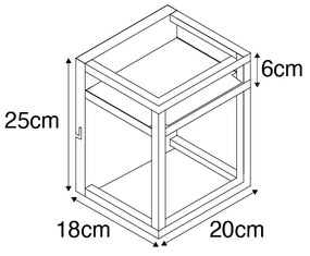 Candeeiro de parede industrial preto com rack - Cage Rack Industrial