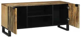 Cabide de TV , 105x33,5x46 cm, feito de madeira de mangueira maciça e