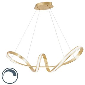 Candeeiro suspenso design dourado LED 90 cm - BELINDA Design