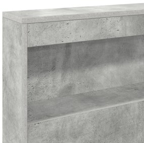 Cama com Estante Cinza Concreto 100x200 cm Madeira Engenheirada