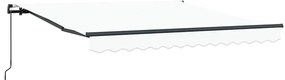 Toldo Retrátil Manual Branco 350 x 250 cm Acrílo