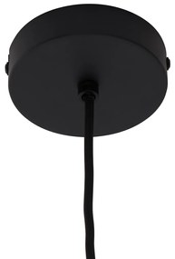 Candeeiro Pendente Retro Preto com Vidro Bronze - Bizle