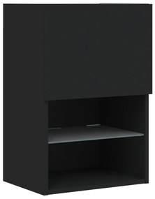 Móvel de TV com luzes LED 40,5x30x60 cm preto