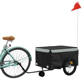 Reboque para bicicleta 45 kg ferro preto e cinza