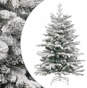 vidaXL Árvore de Natal artificial articulada c/ flocos de neve 150 cm