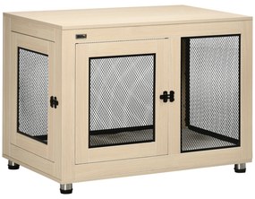 PawHut Gaiola para Cães de Madeira Mesa de Centro 94x60x71,5cm Móvel c