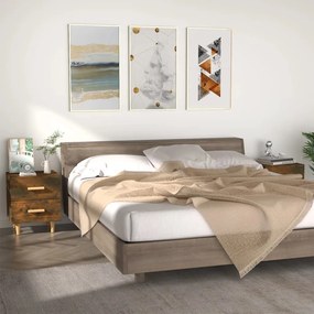 Mesas de cabeceira 2 pcs 40x35x47,5 cm cor carvalho fumado