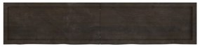 Tampo de mesa 180x40x(2-4) cm carvalho tratado castanho-escuro