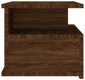 Mesas cabeceira suspensas 40x31x27 cm cor carvalho castanho