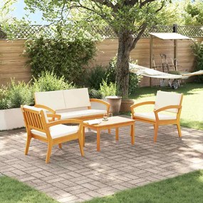 vidaXL Conjunto bistro 4 pcs Castanho 75 x 45 x 38cm